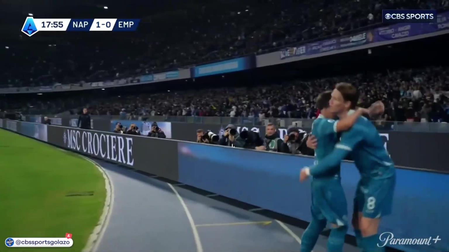 完美進(jìn)球！麥克托米奈中場(chǎng)帶球一條龍外圍勁射破門！