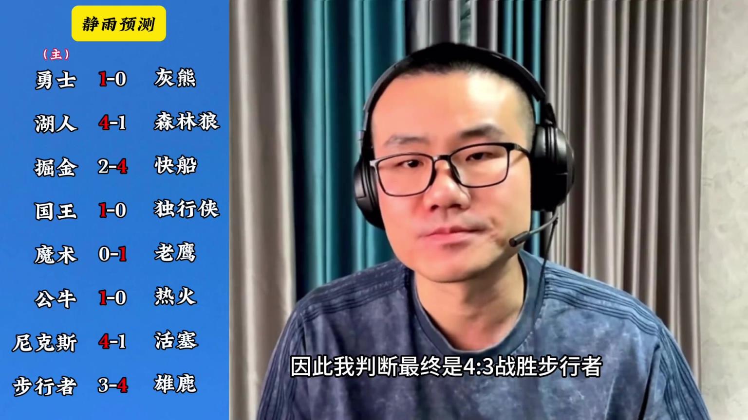 你同意嗎？靜雨對東西部季后賽球隊(duì)的預(yù)測：勇贏熊 湖船尼鹿晉級